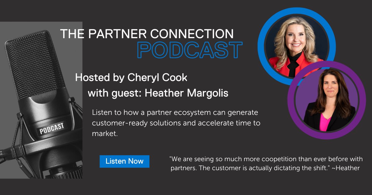 suziemems's tweet image. Just listened to this great #ThePartnerConnection #podcast on the #PartnerEcosystem with 
@CookCherylS and guest, @HeatherMargolis Insightful discussion on how customers are looking for best-of-breed partner ecosystems - well worth a listen🎧 dell.to/3WXta4a #IWork4Dell