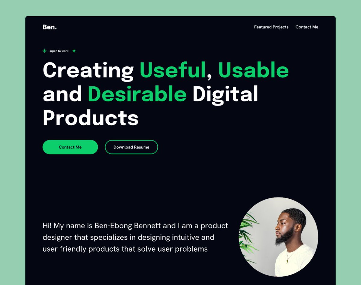 bentho_'s tweet photo. Portfolio design DONE!!  Actually had fun designing this🙂.

Next up is to build it on webflow

#uiuxdesign #PortfolioDay #figma https://t.co/FDoTtK5idu