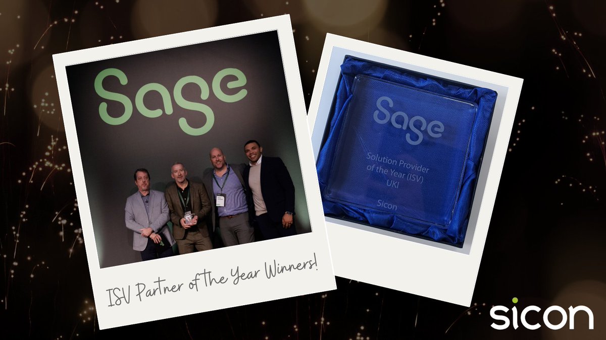 SiconLtd's tweet photo. Did we mention how excited we are to be named @sageuk Solution Provider of the Year 2022! 🎉

#sage200 #sicon https://t.co/r8eo23BnUe