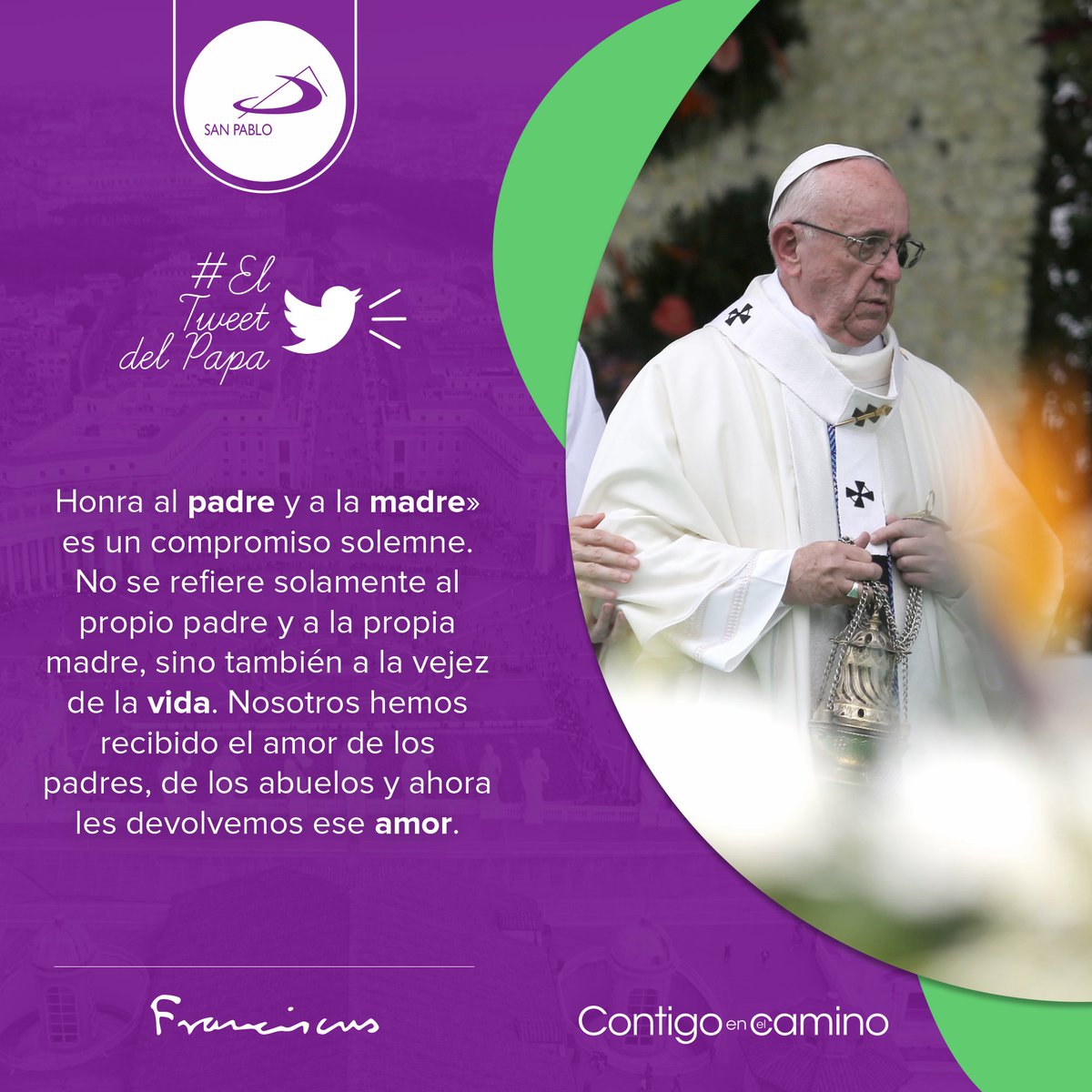 sanpablocol's tweet photo. 🕊️ #ElTweetdelPapa 🙏 Reflexión del Papa Francisco: Una invitación a vivir con humildad, sencillez y ponerlo en práctica con nuestras obras y actos. 

✅ Síguenos en Instagram
@sanpablocol https://t.co/5mg4CqHs2r 

📖 Sociedad de San Pablo https://t.co/D7RXrCVFkB