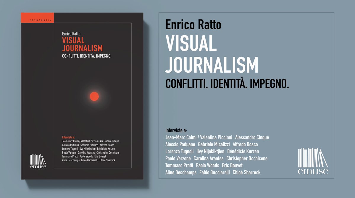 enricoratto's tweet photo. VISUAL JOURNALISM.
CONFLITTI. IDENTITÀ. IMPEGNO 
di Enrico Ratto (ed. Emuse)
https://t.co/kxowRUX91I
Diciassette fotografi discutono sul loro metodo di lavoro, sul sistema dei media e sulla posizione che hanno scelto di prendere di fronte agli eventi che guidano la nostra epoca. https://t.co/bvvZPOXAFg
