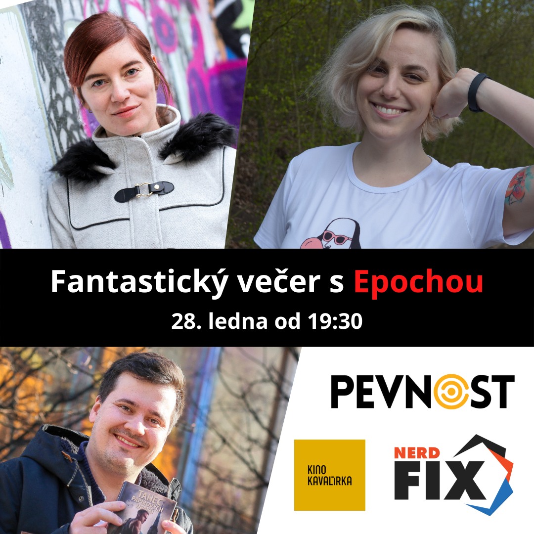epochabooks's tweet photo. Už se nám to kvapem blíží, takže v kalendáři bedlivě vyhlížíme datum 28. ledna. Spolu s Nerdopolis chystáme senzační večer s našimi úžasnými autory. Doufáme tedy, že svůj lístek už máte, protože kapacity Kina Kavalírky jsou omezené!
#nerdopolis #akce #autor #spisovatel #epocha https://t.co/M9VfSrFsl4