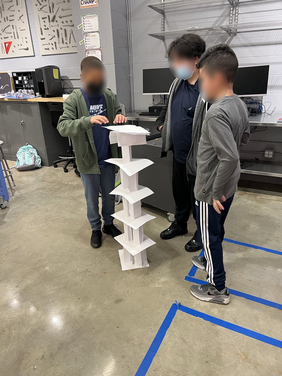 KayCole13's tweet photo. Students in Verizon Innovation Lab @HBMS_Warriors are building communication and problem solving skills with team building activities. @FBISDSTEM @dpvils @LearningVerizon https://t.co/N8yyFyHSo1