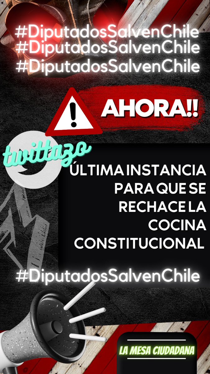 Nubiavivancoi's tweet photo. #DiputadosSalvenChile que se sienta bulla en las RRSS, no puede pasar colado lo que le estan haciendo a nuestra patria!!!!
usenlo en todas sus redes!! https://t.co/jVnSrgZ9Bv