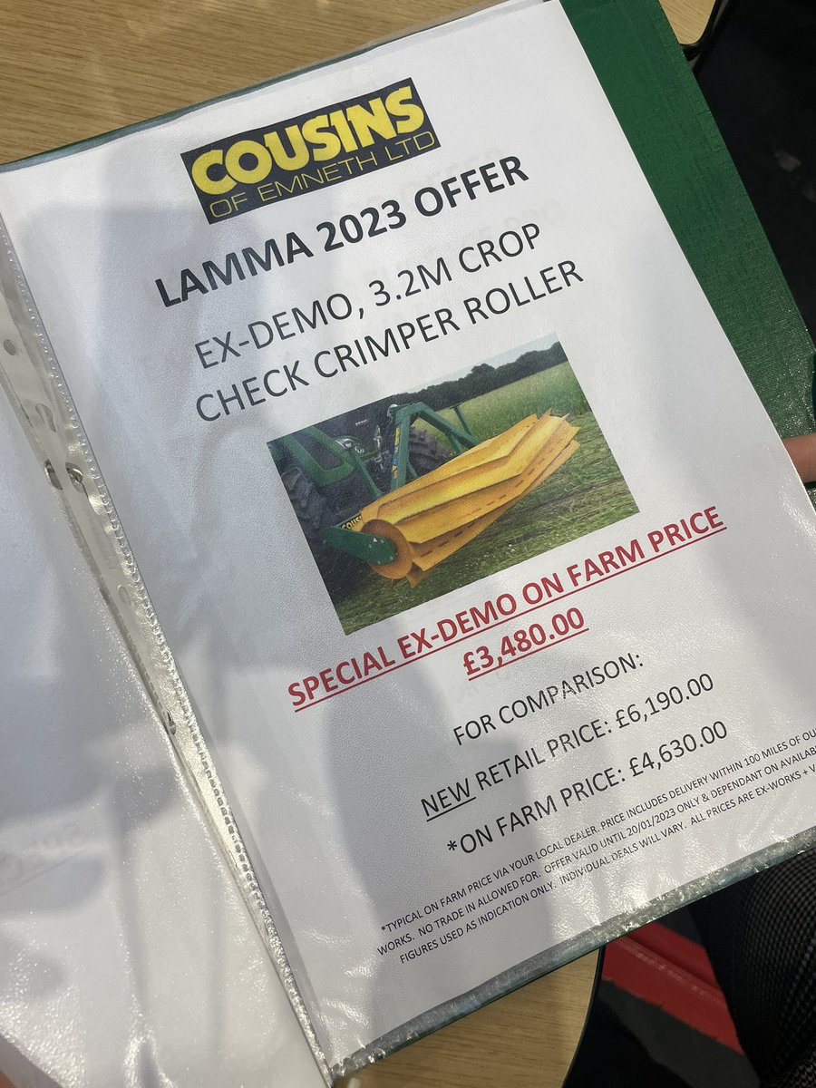 @CousinsOfEmneth are in hall 12 selling their ex-demos for a steal of a price. Be quick! 🏃💨

#LAMMA23