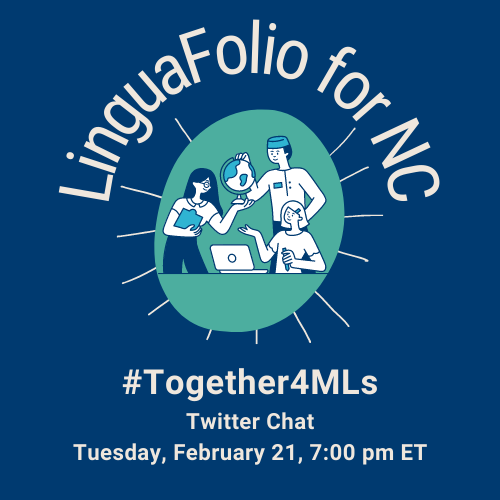 NCDPI MLs (@NCDPI_MLs) on Twitter photo 2023-01-11 16:00:32 Explore the LinguaFolio for NC #LF4NC bit.ly/22-23PDBooklet and join us on Tuesday, February 21 at 7 pm ET for the #Together4MLs chat about promoting portfolios, self-assessment and reflection in language learning. @annmariegunter @teacherxatli Explore the LinguaFolio for NC #LF4NC bit.ly/22-23PDBooklet and join us on Tuesday, February 21 at 7 pm ET for the #Together4MLs chat about promoting portfolios, self-assessment and reflection in language learning. @annmariegunter @teacherxatli