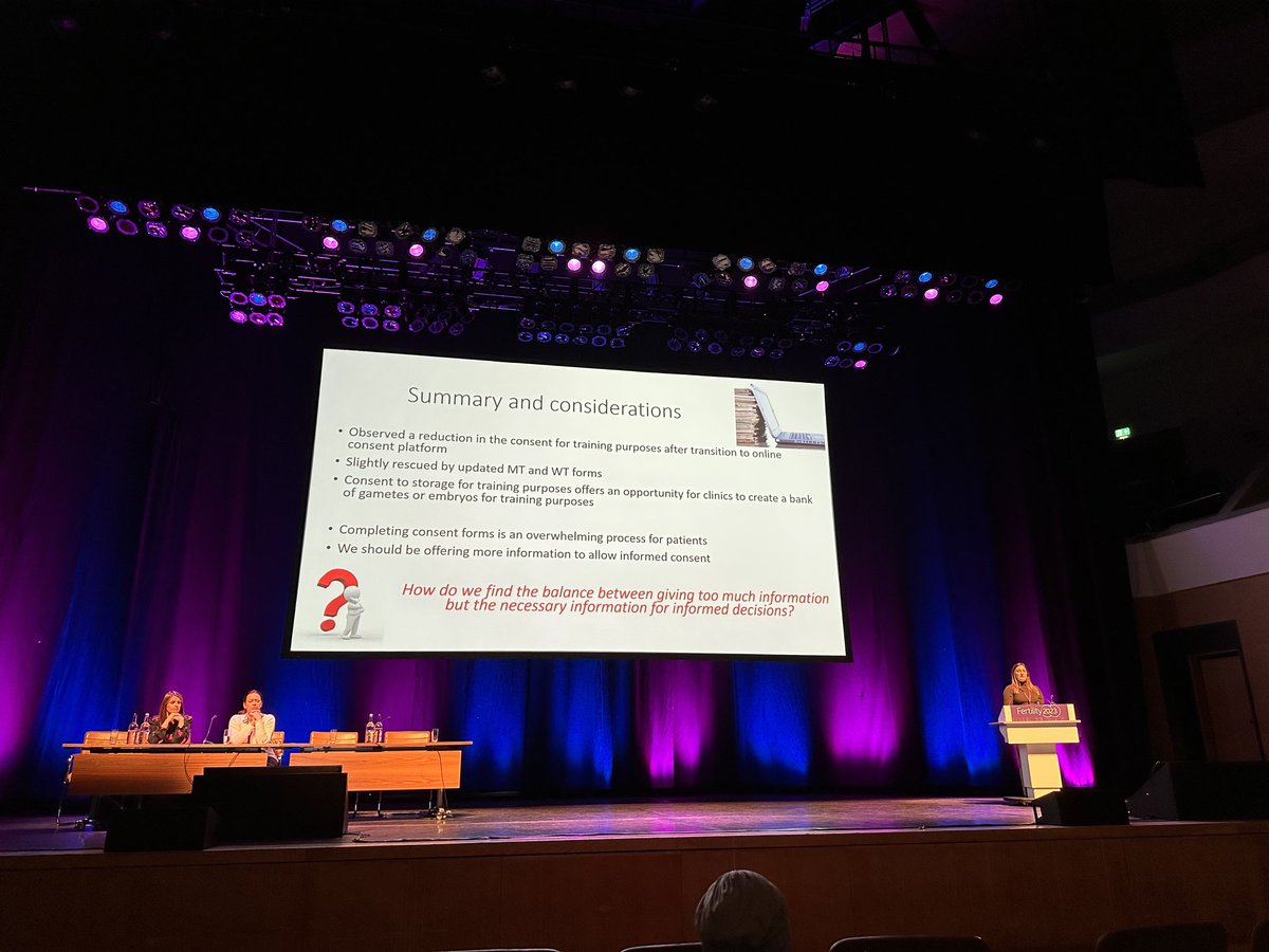 How do we find the right balance between informed consent and information overload? #Fertility2023 ⁦<a href="/ARCScientists/">Association of Reproductive & Clinical Scientists</a>⁩ ⁦<a href="/BritFertSoc/">BritFertSoc</a>⁩ ⁦@SRF_Repro⁩
