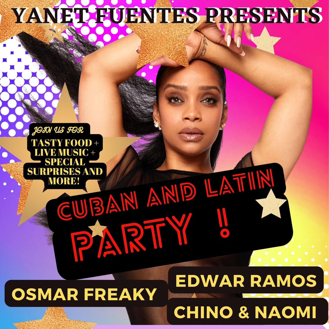 Have you got your dancing shoes ready for this Saturday? 💃🪩

#YanetFuentes will be presenting the #CubanAndLatin party from 5pm – 12pm!! 🗓️

Be sure to book your tickets via Eventbrite today! 👇

bit.ly/3vVfcnq

#WeekendParties #PartiesInBrixton #PopBrixton