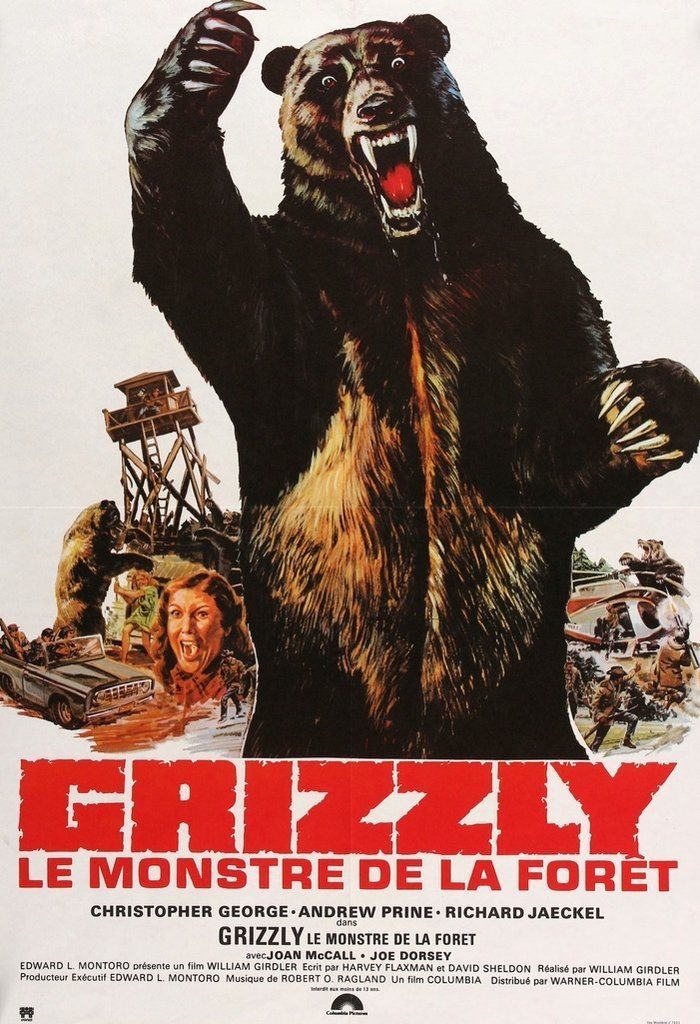 French movie poster for #WilliamGirdler's #Grizzly (1976) #ChristopherGeorge #AndrewPrine #RichardJaeckel