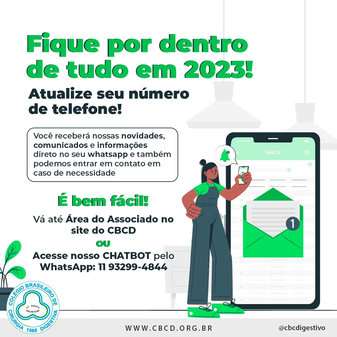 cbcd_brasil's tweet photo. ☎ Sabemos que na correria do dia a dia você acaba não conseguindo atualizar todos os seus dados nas inimeras páginas que faz parte.

Que tal se começarmos aos poucos?

Fique por dentro de tudo do CBCD em 2023!! Atualize seu numero de telefone!!

#CBCD #aparelhodigestivo https://t.co/dpJDhzLzZ8