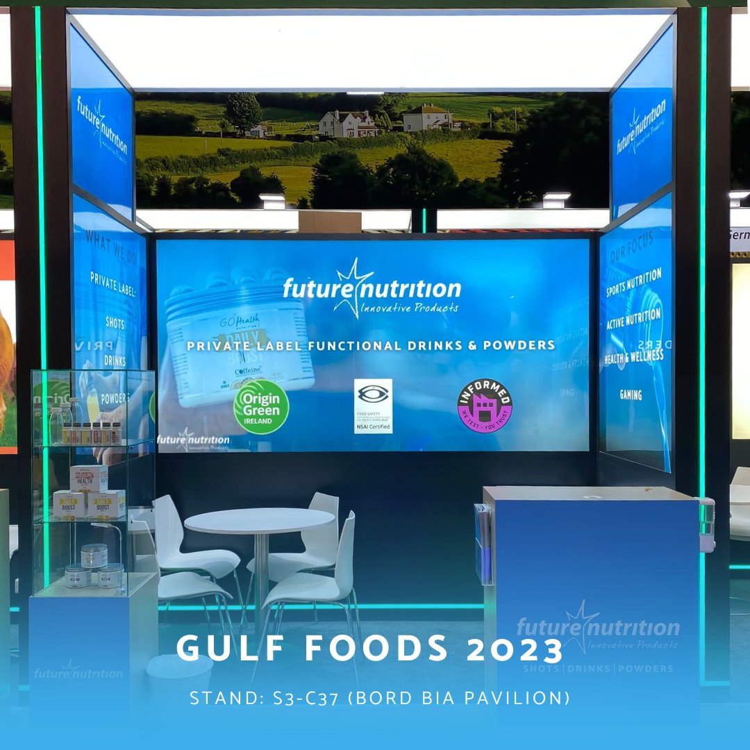 F_Nutrition's tweet photo. We are exhibiting at Gulf Foods again this year! You will find us on stand S3-C37 as part of the Bord Bia Pavilion. The show takes place next month from the 20th-24th at the Dubai WTC. We will have some exciting new innovations at the show in both drinks and powders #Gulffoods https://t.co/sJeHOZBib8