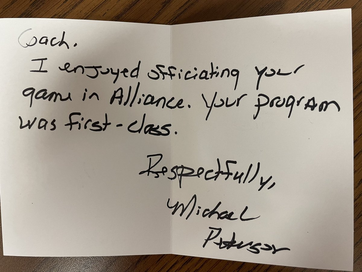Appreciate hearing these things. A lot of us forget that refs take time away from their families to give kids an opportunity to compete.