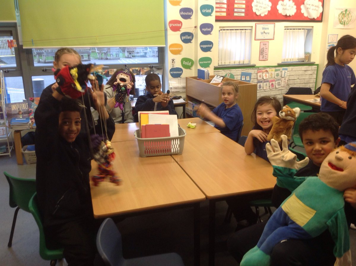 Investigating different types of puppets.  We also used our photography skills to take photos of our friends using the puppets.