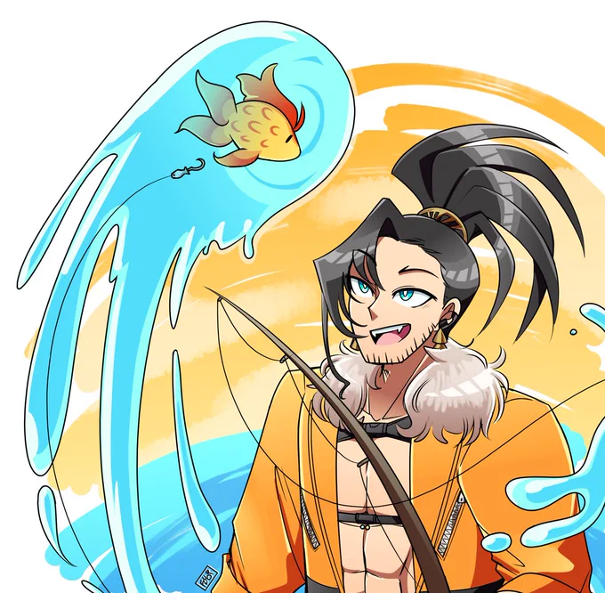 [#JosuijiArt] ngl I thought Shinri was a goldfish at first 