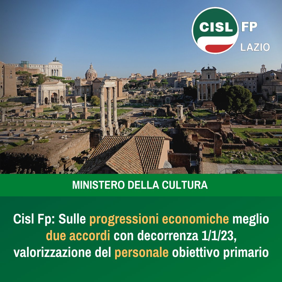 cisl_fplazio's tweet photo. 🟢📢 @MiC_Italia, @cislfp: “Sulle #progressioni economiche meglio due #accordi con decorrenza 1/1/23, valorizzazione del #personale obiettivo primario”
#ilmiolavorovale https://t.co/7b1oNzSiZv