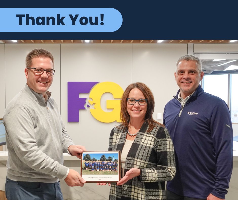 FirstTeeCIA's tweet image. We would like to thank @fg_life for their recent commitment and sponsorship; we look forward to our continued relationship. It is with great partners like F&amp;amp;G, we are able to continue to make a positive impact on the youth in Central Iowa. Together, we are building game changers.