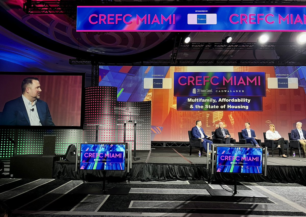 erin_timko's tweet photo. #Trepp’s @Lonnie_CRE is leading the discussion on the Multifamily, Affordability &amp; the State of Housing panel at #crefcmiami @TreppWire @CREFC https://t.co/oxVpeeL3J5