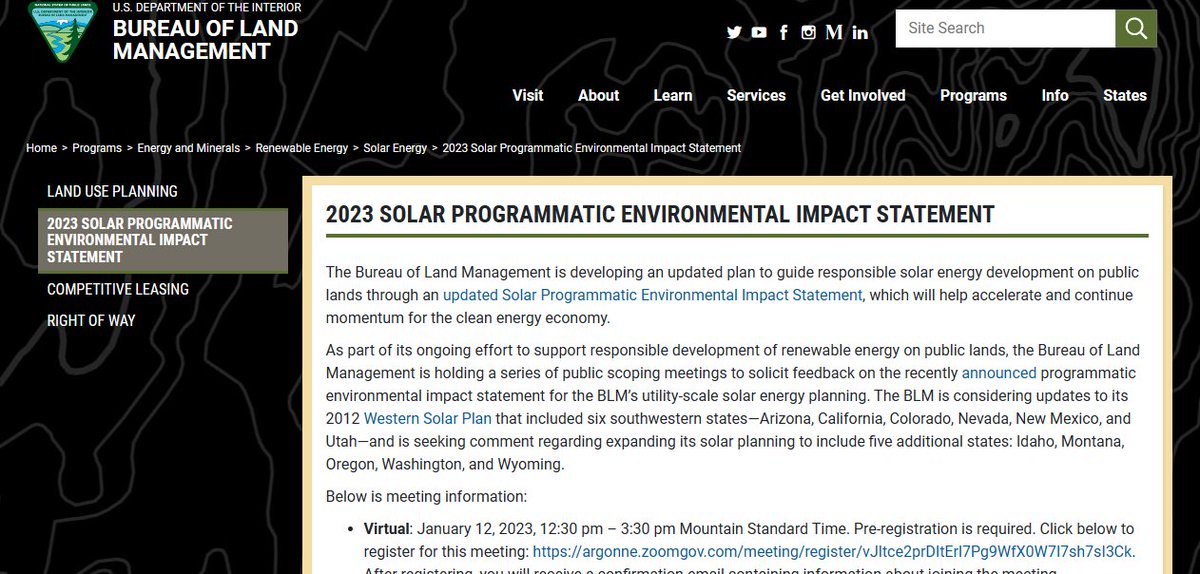 BasinRange's tweet photo. The BLM's big plan to turn your public lands into a big solar shit show. Register here for virtual public meeting tomorrow. https://t.co/QqIvJvrRdp https://t.co/I6LrETxUGW
