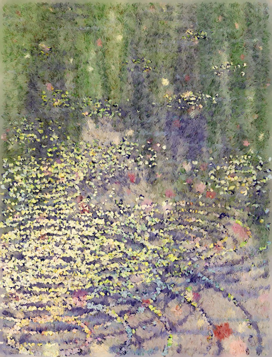 Finally coding the thing at 9:30. Using another offscreen canvas to set the brush stroke direction. This will let the shapes in the reflection have more of a textural contrast. I'm at 5 offscreen canvases now, how high can I go? 😱 #generativeart #wip