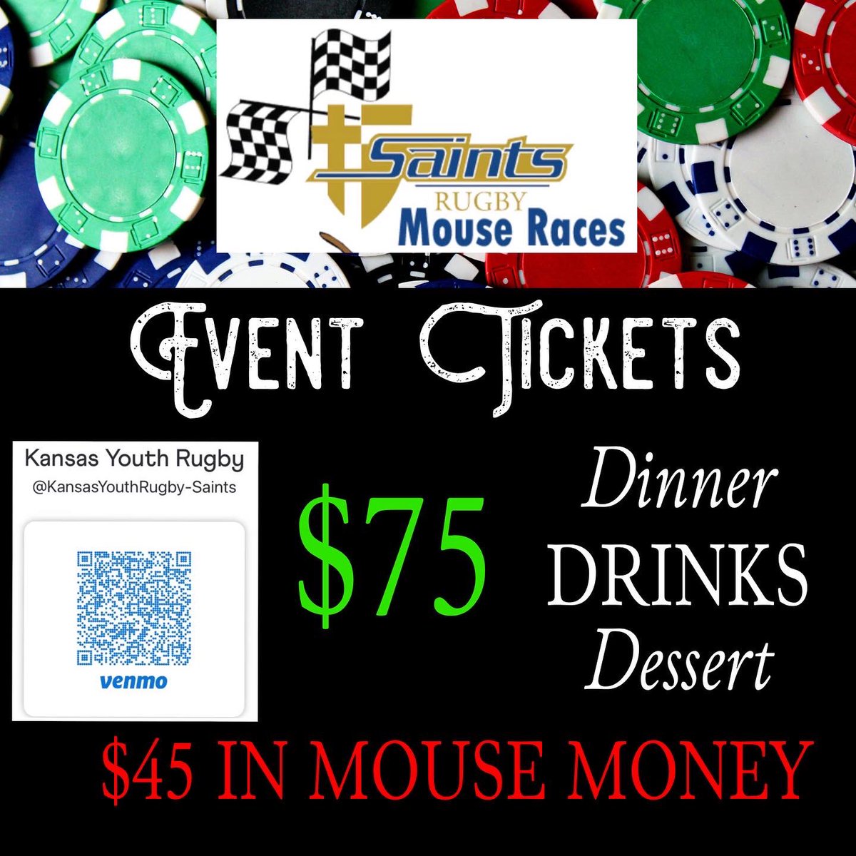 stasaintsrugby's tweet photo. MOUSE RACES are Saturday Feb 4th at St.Thomas Aquinas, party starts at 6:30 races start at 7:15. 
Tickets are $75 a person which include dinner, drinks, desserts &amp; $45 in mouse money to bet on races.
Visit our fundraising page for more info. Venmo to buy your tickets now! https://t.co/h53sNAfSw9