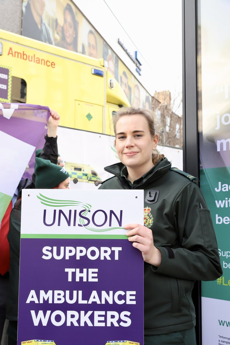 Today I’m striking. Not because I want to but because I think it’s important to play my part in the intervention. The NHS is failing. Ambulance staff are tired and burned out of working above and beyond for little pay. #ambulancestrike