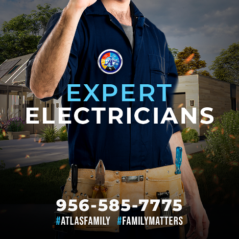 AtlasRGV's tweet photo. Reach out to Atlas to get the most qualified electricians for every phase of your home or business electrical project. Call us anytime at 956-585-7775 to hear more about our services. https://t.co/x6uYCeToDq