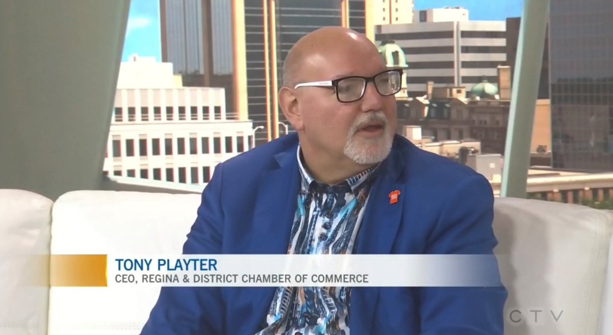 Tony Playter, CEO of the <a href="/ReginaChamber/">Regina Chamber</a> stopped by @CTVReginaLive today to chat with senior anchor <a href="/CTVDarrell/">Darrell Romuld</a>. The discussion touched on a number of issues, including the Federal Government Pre-Budget consultations &amp; new business in Regina.

regina.ctvnews.ca/video?clipId=2…