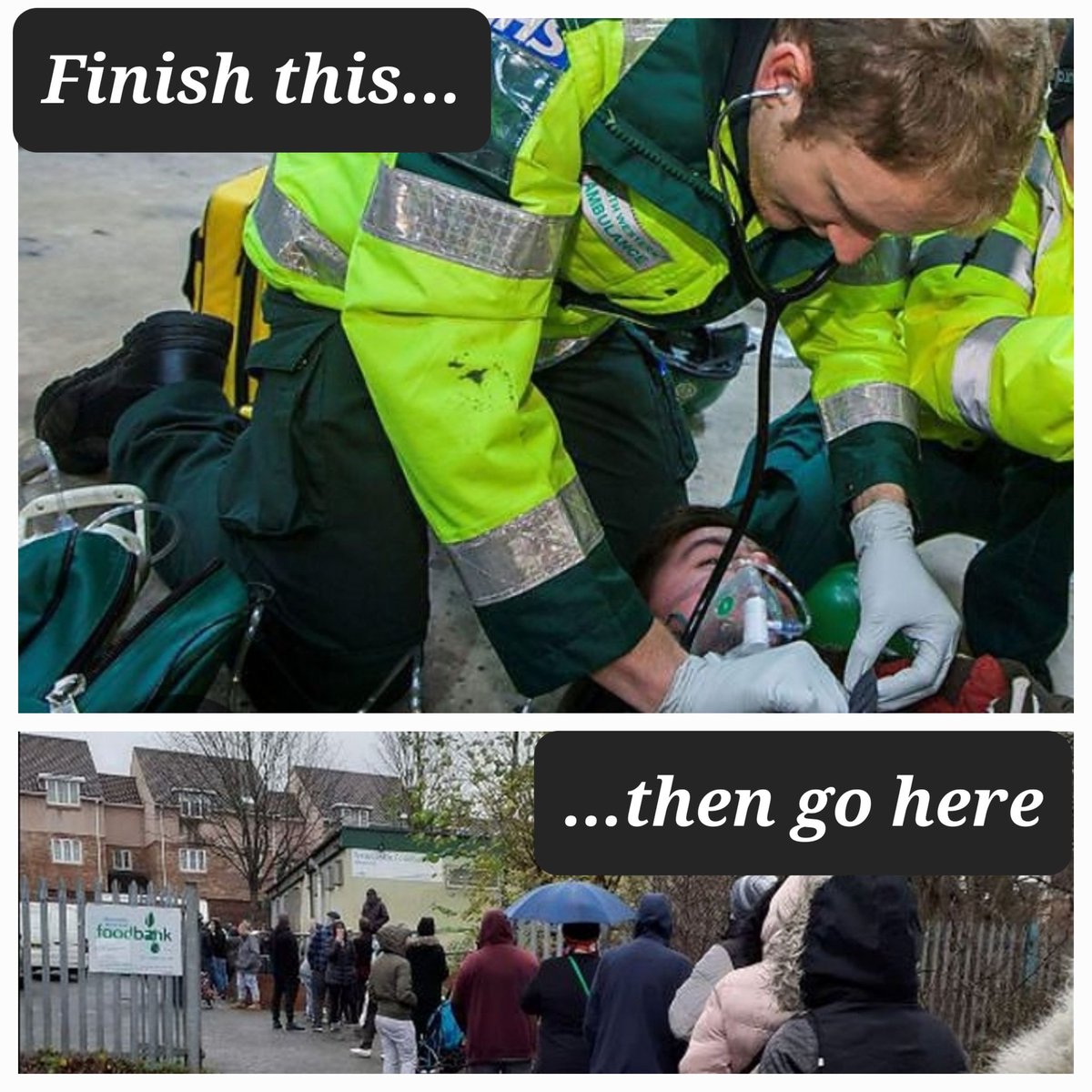 Our paramedics/Call Handlers/111 staff and all those out on strike today, provide life saving interventions every day.

They should not be worrying about where their next meal is coming from, or if they can keep their children warm.

#EnoughlsEnough 
#fairpayfornhs
#fairpayforall