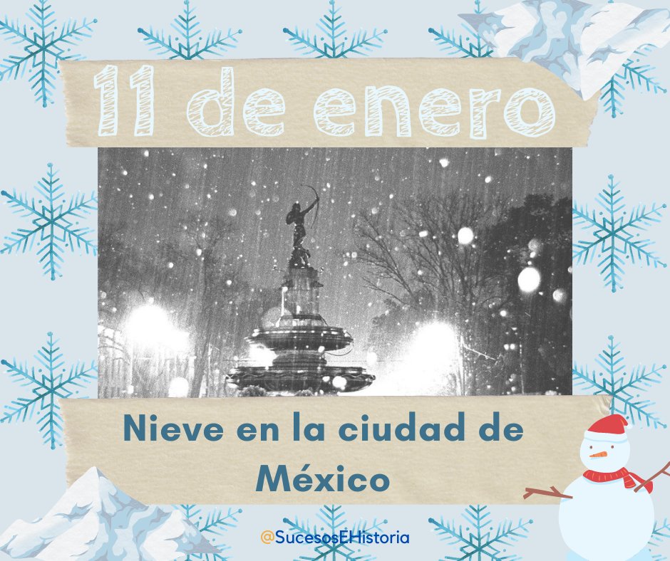ESucesos's tweet photo. Un día como hoy, nieve en la Ciudad de México 

#11deEnero #Efemeride #UnDiaComoHoy #SabiasQue #Mexico #ciudaddemexico #Recuerdos https://t.co/H31vAYCdrI