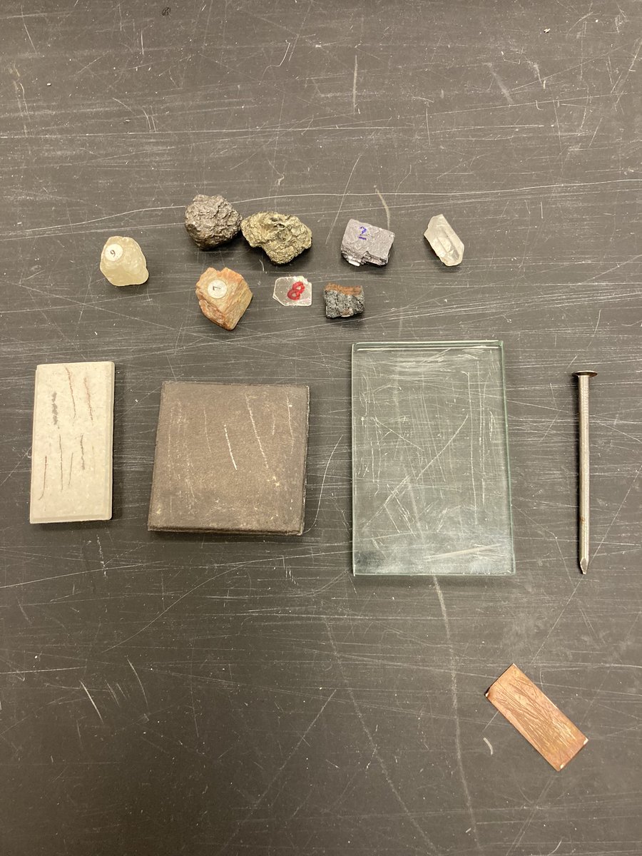 We are looking at the properties of minerals to identify the unknown samples. <a href="/JohnZesiger/">Dr. John W. Zesiger</a> <a href="/trtomasko/">Dr. Tracie Tomasko</a> <a href="/MV_Knights/">Moshannon Valley SD</a> #MVReEnergized