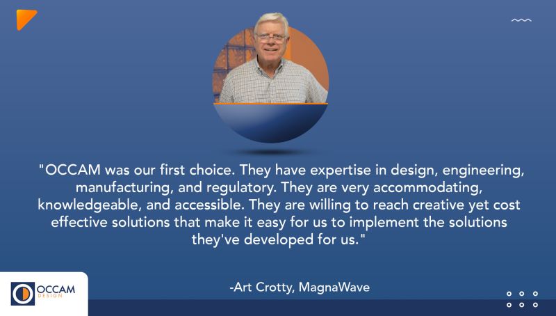 occam_design's tweet image. We are grateful for our incredible clients. Thank you for continuing to trust our team, MagnaWave. 

#medicaldevice #productdevelopment #medicaldevicedesign #magnawave #clientrelationships #clientreview