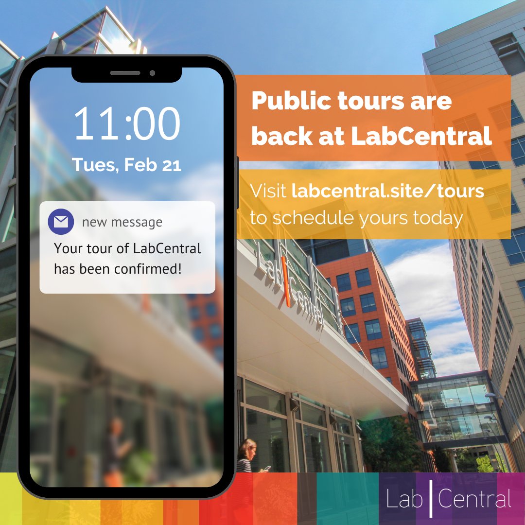 LabCentral's tweet photo. Public tours are back at LabCentral! 

Visit https://t.co/AR7jDjAT88 to schedule yours today 🗓️🖊️

Hope to see you soon! https://t.co/wVdGx3zFEP