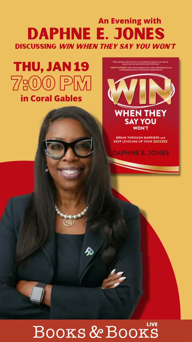 Miami friends! Join me in-person at <a href="/BooksandBooks/">Books & Books</a> January 19th where I'll be discussing #WinWhenTheySayYouWont. Tickets are free and you can RSVP here: buff.ly/3CAwppS
