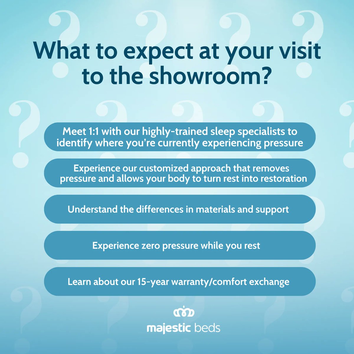 You're one step away from experiencing the benefits of restorative night slumber. 😴

Visit our showroom anytime for a personalized, science-based meeting to find the #bestmattress for your needs!

📍 32364 Woodward Ave, Royal Oak, MI