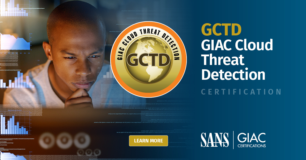 CertifyGIAC's tweet photo. βΌοΈ COMING SOON βΌοΈ The NEW #GIAC Cloud Threat Detection (GCTD) certification! Prove youβve got the skills to detect and investigate suspicious activity in the #cloud.
π Learn more about #GCTD here: https://t.co/FhgRIKwqXw
#CertifyGIAC #CyberSecurity https://t.co/rnsCsGWaxI