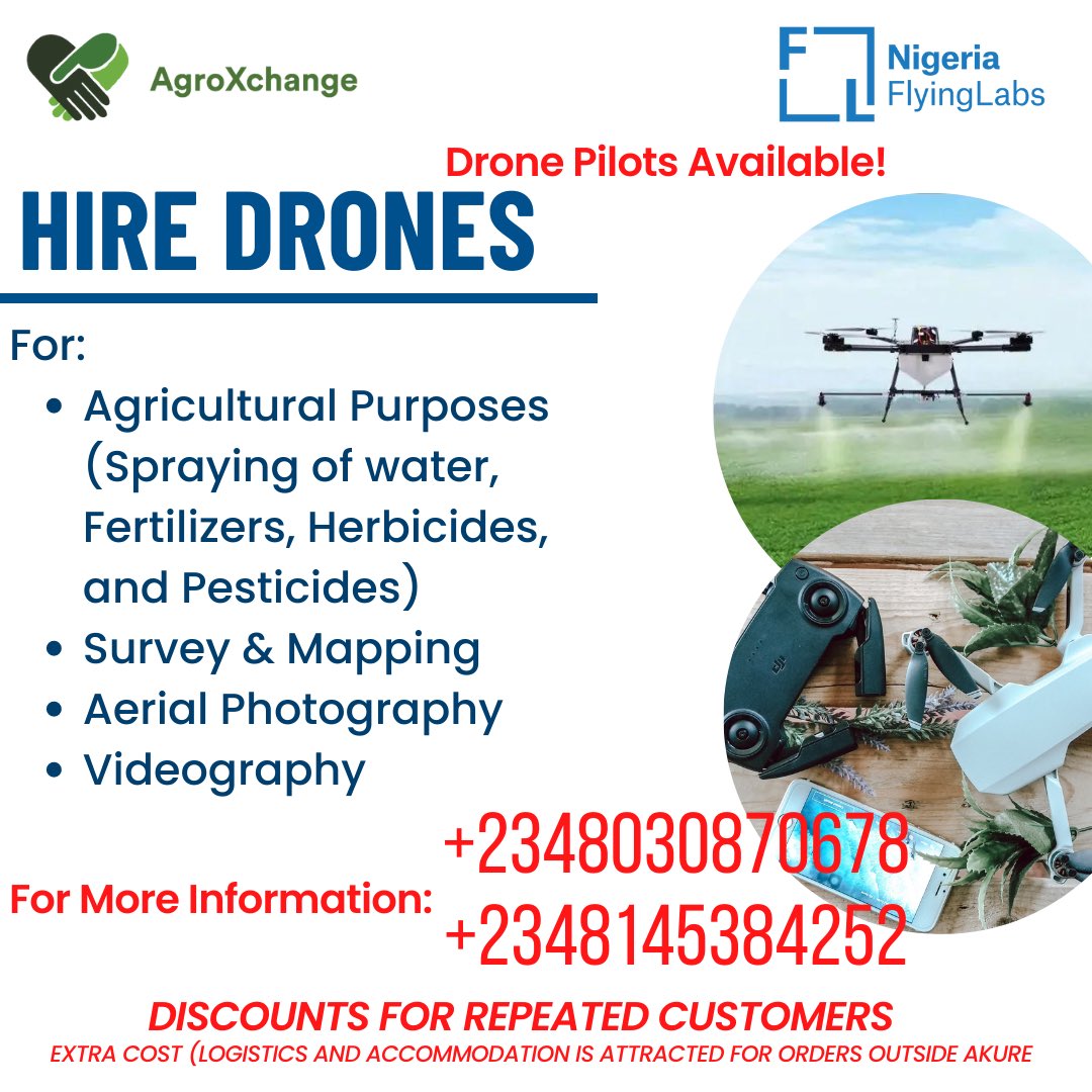 Send us a DM now to hire drones from us