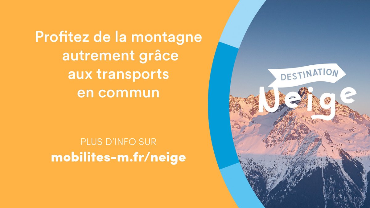 Envie d'une sortie en montagne cet hiver ? 🏔️

Au départ de Grenoble ou du Grésivaudan, laissez-vous transporter par les lignes M TAG et M TouGo vers le Vercors, la Chartreuse, Belledonne ou encore le massif de l'Oisans.

Plus d'infos sur 👉 mobilites-m.fr/neige