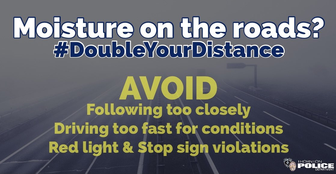 ThorntonPolice's tweet photo. The roads here (I-25 & Thornton Pkwy) are getting wet & cold but are clear. Please #DoubleYourDistance for safety. https://t.co/ioJWzLpiBE