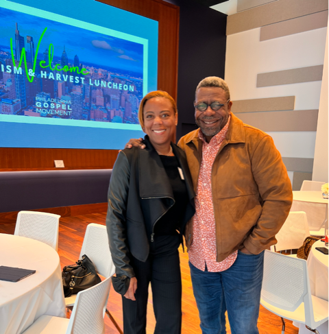 Supporting the Gospel in Philadelphia! Our Director of Events and Communications, Nicole Showell, attended an event hosted by the Philadelphia Gospel Movement, where she and Executive Director, Rev. Terry Davis, were able to discuss awakening the church and the people in the city