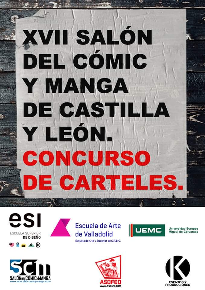 Salón del Cómic y Manga CYL (@saloncymcyl) on Twitter photo Concurso de carteles XVII <a href="/saloncymcyl/">Salón del Cómic y Manga CYL</a> todas las bases en asofed.com asofed.com/wordpress/2023…
<a href="/asofed/">ASOFED</a> <a href="/esi_valladolid/">ESI Escuela Superior de Diseño Valladolid</a> <a href="/EArteValladolid/">Escuela de Arte de Valladolid</a> <a href="/UEMC/">UEMC</a> <a href="/infoVLL/">Turismo Valladolid</a> <a href="/AyuntamientoVLL/">Ayto. de Valladolid</a> <a href="/Dip_Va/">DiputaciónValladolid</a> Concurso de carteles XVII <a href="/saloncymcyl/">Salón del Cómic y Manga CYL</a> todas las bases en asofed.com asofed.com/wordpress/2023…
<a href="/asofed/">ASOFED</a> <a href="/esi_valladolid/">ESI Escuela Superior de Diseño Valladolid</a> <a href="/EArteValladolid/">Escuela de Arte de Valladolid</a> <a href="/UEMC/">UEMC</a> <a href="/infoVLL/">Turismo Valladolid</a> <a href="/AyuntamientoVLL/">Ayto. de Valladolid</a> <a href="/Dip_Va/">DiputaciónValladolid</a>