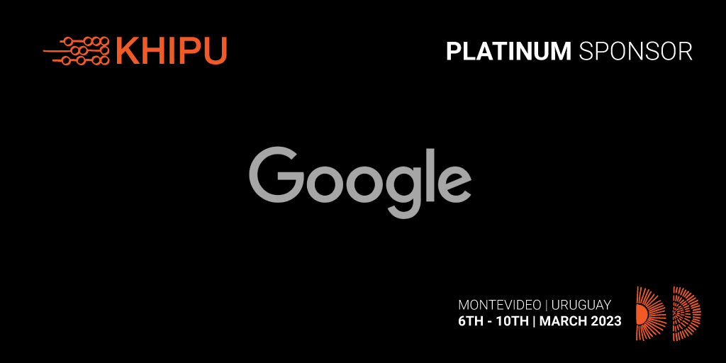 Khipu_AI's tweet photo. We're thrilled that @Google is a platinum sponsor for Khipu! 

Google's mission is to organise the world's information &amp; make it accessible globally. We are excited to have a sponsor with a dedication to innovation and technology. 

Thank you for the support! 

#Khipu2023 #Google https://t.co/0OBuYoQLzL