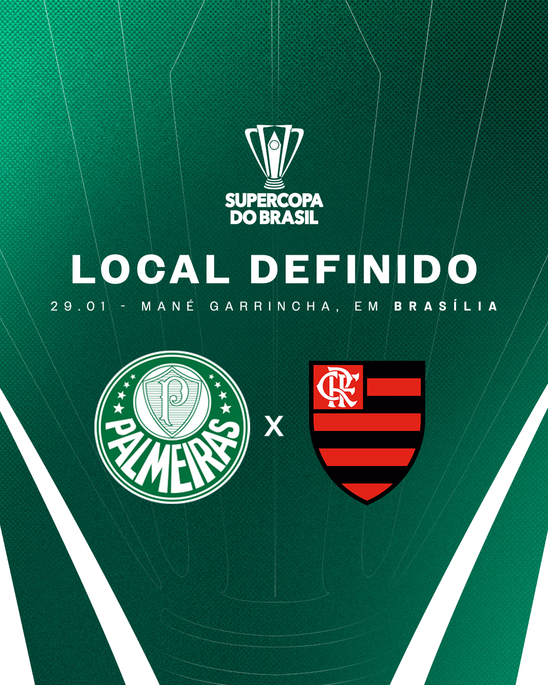 Pacotes especiais para jogo contra Flamengo no Mané Garrincha pela Supercopa do Brasil – Palmeiras