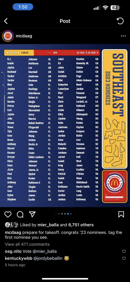 Mier Panoam McDonald’s All American Nominee🍟🐐