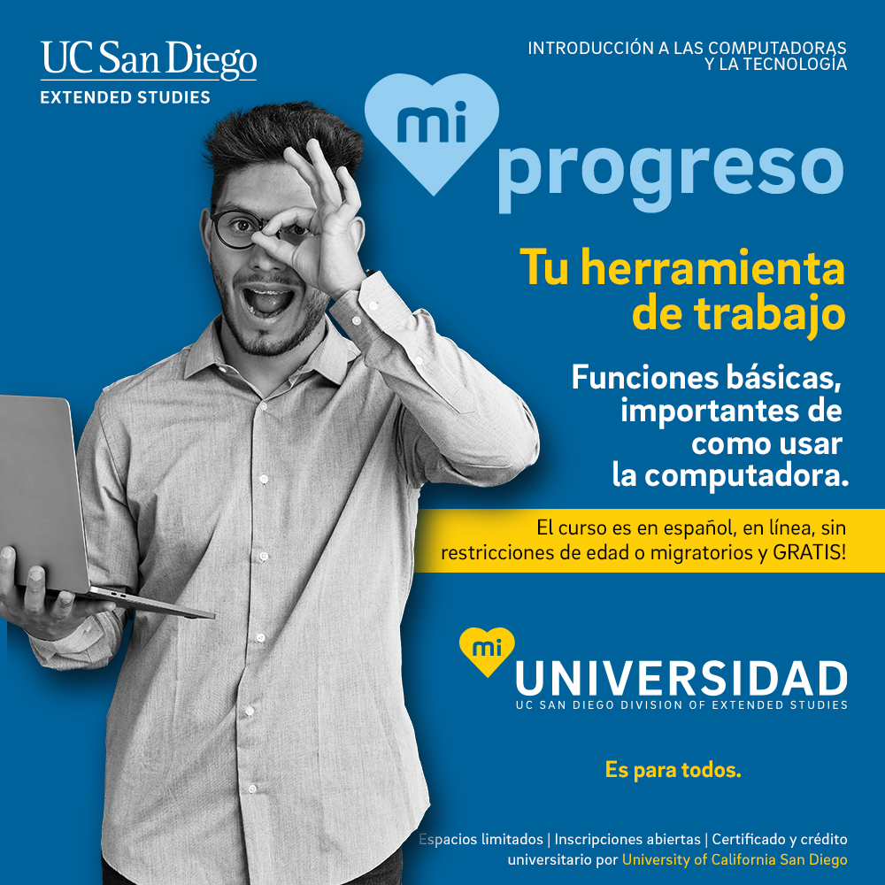 esmiuniversidad's tweet image. ¡Introducción a las computadoras y la tecnología empezó ayer! Inscripciones cerradas para el término de invierno. Más cursos van a hacer ofrecidos para el término de primavera. Estén atentos para más información, muy pronto. 
#cursosenespañol #CursosEnLínea #aprendercomputación
