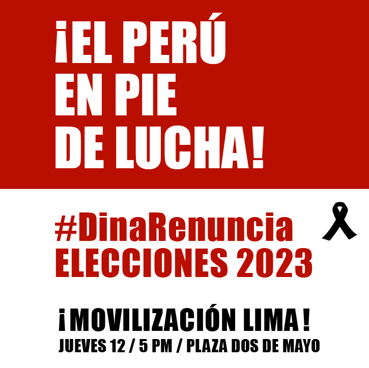 Nos vemos mañana, a las 5 p. m., nakers. Esto no para hasta que Dina renuncie. ¡El Perú unido jamás será vencido!

#MarchaNacional #DinaAsesina