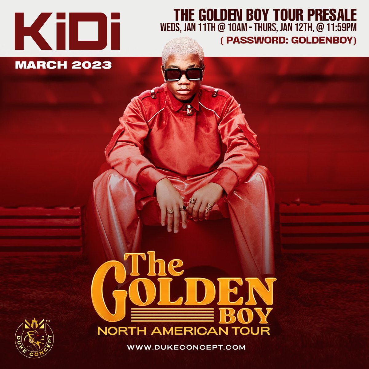 #Fr3shOut
@KiDiMusic announces THE GOLDEN BOY North American Tour dates 🙌🏾🔥
#ThisIsTheCulture #3MusicTV #GhanaMusic