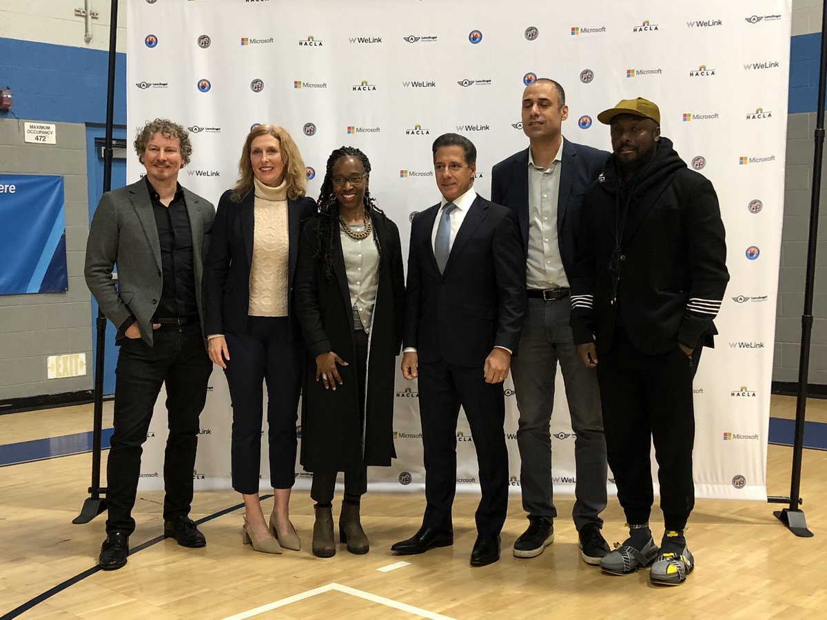 HACLA1938's tweet photo. In partnership with @iamwill and @joinwelink, HACLA held a press event this morning to announce free high-speed internet for residents at Estrada Courts. Reliable internet is not a luxury, but a necessity. We are one step closer to closing the digital divide ⚡️ https://t.co/T2VciCoHI6