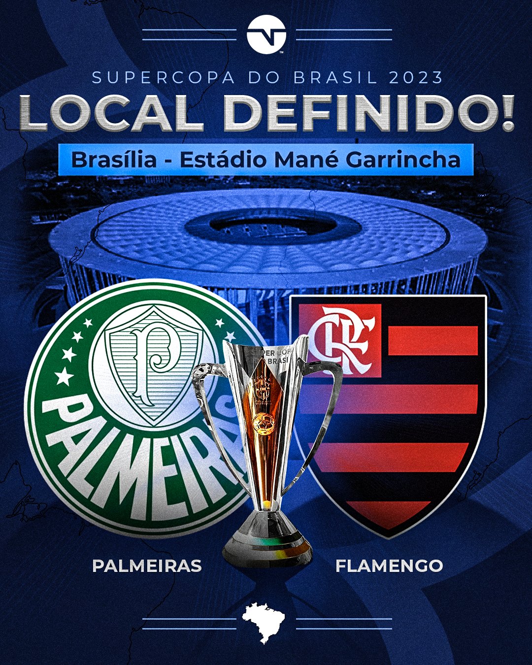 Supercopa do Brasil terá Flamengo x Palmeiras