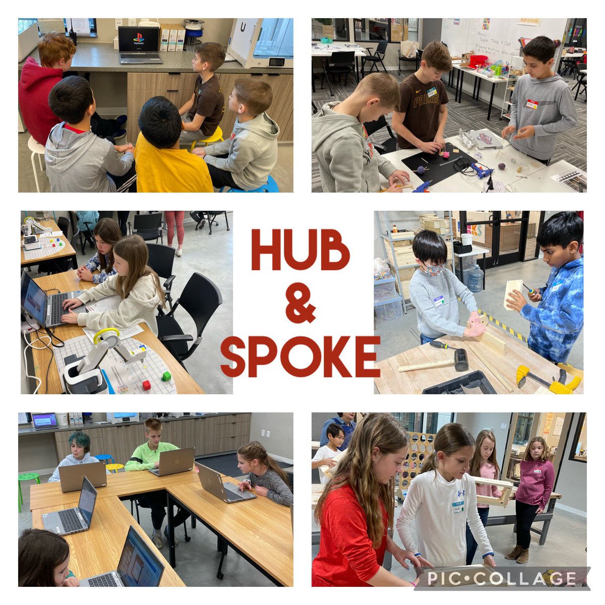 Panthers in action as makers and engineers at Hub and Spoke! Thanks for another great experience <a href="/JSuskovich/">Jennifer Suskovich</a> <a href="/HJHPanthers/">HIJH Panthers</a>