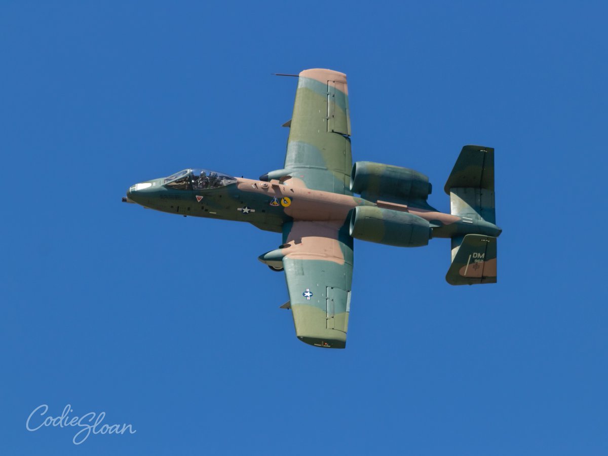 SunnFunFlyIn's tweet photo. #WarthogWednesday! Did you catch the A-10 demo team at #SNF22? 

Many people know the A-10 by its nickname the 'Warthog', but it's actually the A-10 Thunderbolt II. Do you know what airplane it was named after?

📷 Codie Sloan https://t.co/yT4MrGShrA